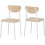 Seconique Seconique Riley Large Dining Set with 4 Dining Chairs,White/Light Oak 3