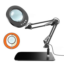 10-Fach Vergrößerung LED Schreibtisch Lupe Lampen 5 Farbmodi 10 Dimmbare Stufen mit Klappbarem Schwenkarm