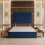 Bed Centre Ziggy Plush Small Single Divan Base 30" Headboard, Navy, 0 Draw 5
