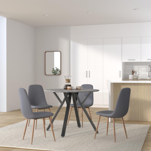 Seconique Seconique Athens Round Dining Table in Concrete Effect 1