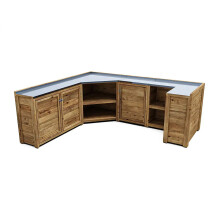 Garden Kitchen Unit C-Configuration With Stainless Steel Countertop W2.5m x D2m / W7'9" x D6'9" Dunster House