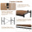Housolution 2-Tier Mini Fridge Stand with Storage, Black+Brown 5