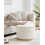 Bonlife Round Chenille Storage Ottoman Coffee Table, Folding Footstool with Table Top 2