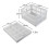 Asking Set of 3 Plastic Stackable Filding Storage Crate, 30 L Collapsible Storage Basket, White 2