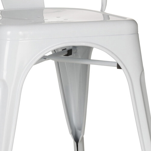 hjh OFFICE 645022 Chair VANTAGGIO COMFORT metallic white stackable sturdy 1