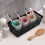Gitany Black Plastic Baskets Set of 6, Rectangle Slim Storage Basket 4