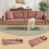 (Pink, Velvet) 2-Seater Sofa Bed with Adjustable Backrest 1