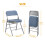 BOOSDEN Blue Padded Folding Chairs, Foldable Chair with Thick Cushion 2