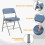 BOOSDEN Blue Padded Folding Chairs, Foldable Chair with Thick Cushion 3