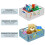 Plastic Drawer Organizer Collapsible Storage Boxes Crate,4-Pack Stackable Folding Storage Basket Closet Containers Toy Organiser for Home Office 2