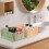 Plastic Drawer Organizer Collapsible Storage Boxes Crate,4-Pack Stackable Folding Storage Basket Closet Containers Toy Organiser for Home Office 3