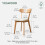 2PCS Modern Solid Dining Chairs Set, Upholstered Fabric Dining Room Chairs 2