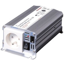 THOMSON Spannungswandler - 24V/220V - 600W - USB-Anschluss 2A - Mit Batteriekabeln