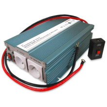 THOMSON Spannungswandler - 24V/220V - 1200 W - 2 Steckdosen, Fernbedienung, 4,80m Kabel