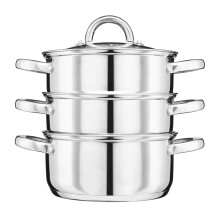 Cooks Professional 3 Tier Stainless Steel Steamer | 24cm