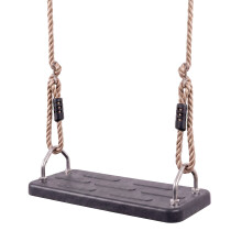 The Magic Toy Shop Heavy Duty Rubber Swing Seat With Rope & Clasps For Outdoor Playground Kids