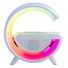 RGB Bluetooth-Lautsprecher mit Wecker und kabelloser Ladefunktion, 3-in-1 Multifunktions-Lautsprecher mit Wecker
