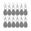 2025 12 Pieces Tablecloth Weights Tablecloth Pendant Teardrop Shape Table Cover Weights Stone Table 1