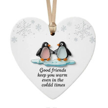 Heart-Shaped Animal Friendship Decoration Festival Tree Hanging Ornament X2