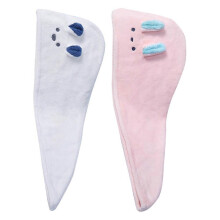 Microfiber Hair Towel Wrap for Kids & Adults, Super Absorbent Quick Hair Drying Lightweight Bouncy Hat for Shower Supplies