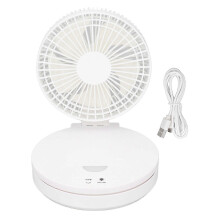 Desktop Fan Adjustable USB Charging Quiet Mini Table Fan with Night Light for Home Bedroom Office 2025