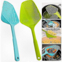 2025 2-piece kitchen scoop colander spoon with slots for food draining and straining, ideal for home use