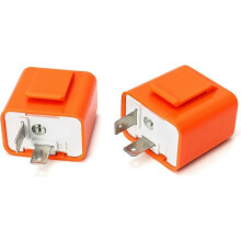 2025 2Pcs 2-Pin Electronic Turn Signal Flasher Relay Fix Motorcycle Turn Signal Hyper Flash, Adjustable Motorcycle LED Turn Signal Hype