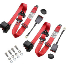 2 Set Universal 3pt Adjustable Retractable Lap Suitable For Modification Belts Kit For Go Kart,club Golf Cart,van,utv,vr, Buggies, Mini