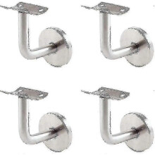 25-26 4 Pieces Of Stainless Steel Handrail Bracket, Wall Bracket, Home Improvement Staircase Handrail (silver)