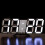 3D LED Digital Alarm Clock Table Wall Modern Alarm Clock Multifunctional Number Time Clock, Brightness Adjustable Snooze Function Tempe 1