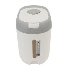 25-26 Grain Storage Container Light Grey 10kg 22lb Large Capacity Press Lid Damp Pr...