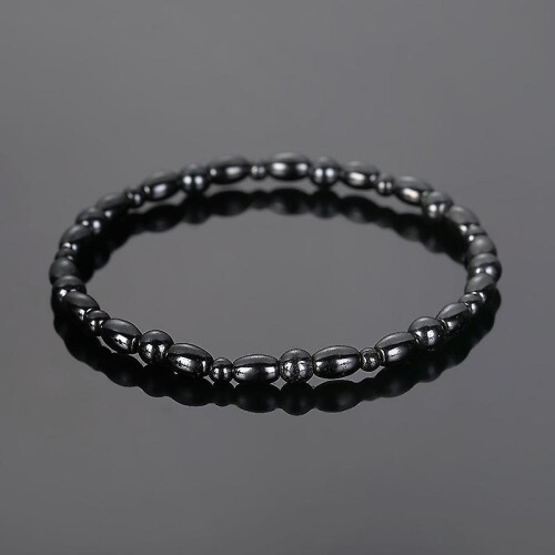 bracelets de cheville en perles de riz, clips et perles rondes.