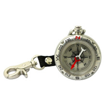 Portable Pocket Compass with Lanyard Keychain for Outdoor Camping, Zinc Alloy Navigation Tool for Climbing and Hiking