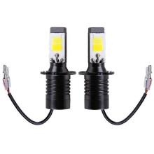 H3 LED Fog Lights Bulb Yellow Amber Gold 3000K Compatibility for Trucks and Cars Error Free Lamps Kit