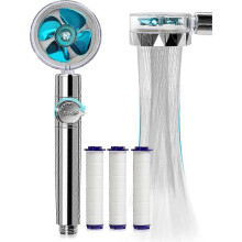 2025 Handbrause, wassersparender Anti-Kalk-Duschkopf, Hochdruck-Propeller-Duschkopf mit dreistufigem Filtersystem und 3 austauschb