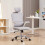 Homcom HOMCOM High Back Mesh Computer Desk Chair with Lumbar Support, Grey 1