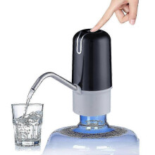 Automatische Trinkwasserpumpe, tragbarer elektrischer Wasserspender, 25-26 cm, Schwarz