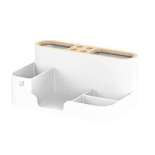 25-26 Opbergoplossingen voor thuis en kantoor: creatieve bureau-organizer voor kabels.