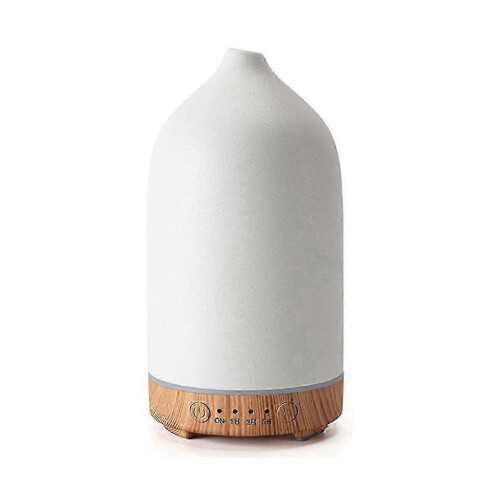 250ml aromaterapi æterisk olie diffuser luftfugter cool med 7 farver LED-lys keramisk diffuser til hjemmet - eu stik 202
