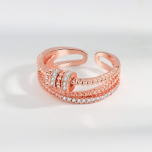 Verstelbare ring voor dames, sieraden voor meisjes en vrouwen, draaibare open ring, klassieke trendy bedelring.