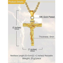 Roestvrijstalen kruisketting met gepersonaliseerde ketting, katholieke christelijke sieraden