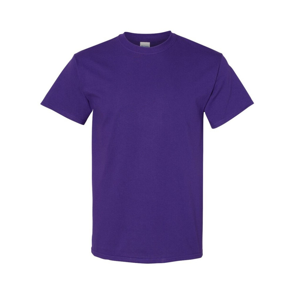 Gildan (S, Purple) Mens Heavy Cotton T-Shirt