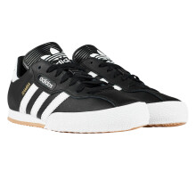 (11.5 UK, Black/White) Adidas Mens Samba Leather Trainers