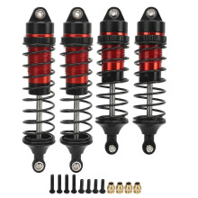 25-26 Traxxas Slash 4x4 1/10 RC Car Red Aluminum Alloy Shock Absorber - High Strength Front Rear