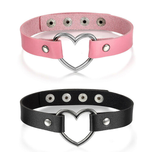 τεμάχια γυναικείο κολιέ choker από δέρμα κράμα ρυθμιζόμενο κολιέ punk loli