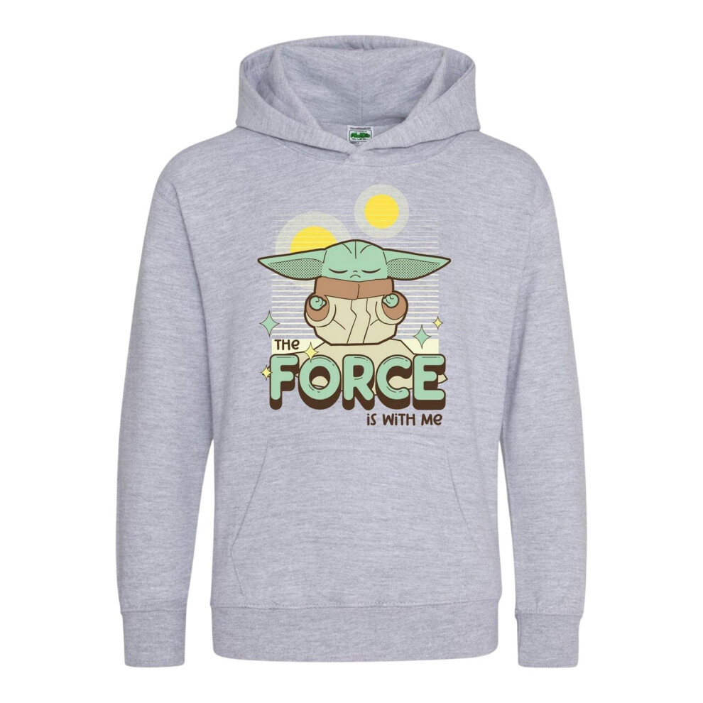 Star Wars (13 Years, Grey) Childrens/Kids The Force Is With Me Grogu Hoodie