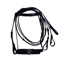 (Cob, Black) Hy Padded Flash Bridle with Rubber Grip Reins