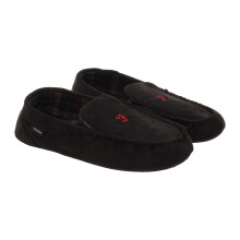(9 UK-10 UK, Black) Farah Mens Nicken Moccasin Slippers