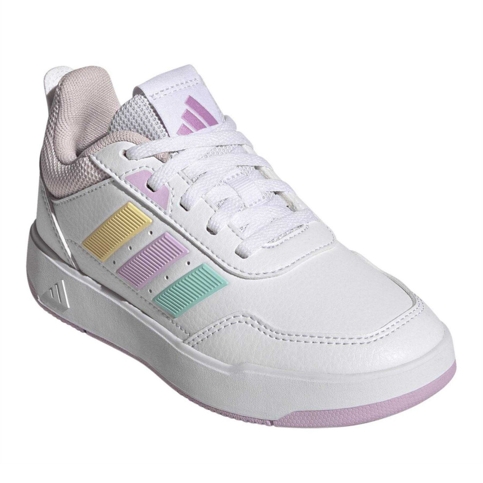 Adidas (11 Uk Child, White/Lilac/Aqua) Childrens/Kids Tensaur Sport 2.0 Stripes Trainers