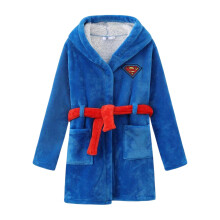 (13 Years, Blue/Red) Superman Childrens/Kids Dressing Gown